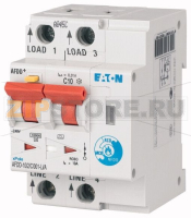 Устройство защиты от дуги, КЗ, токов утечки и перегрузки Eaton AFDD-10/2/C/001-LI/A
