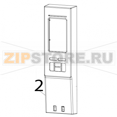 Left front panel cover assy TSC MH341T Left front panel cover assy TSC MH341TЗапчасть на деталировке под номером: 2
