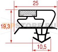 GUARNIZIONE AD INCASTRO 1555x770 mm