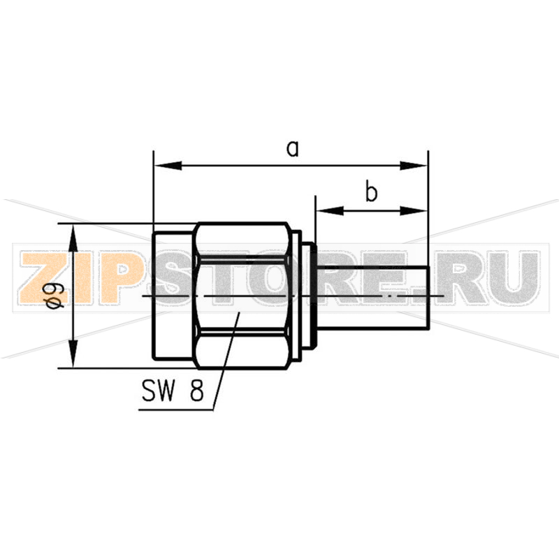 Разъем SMA, 50 Ом, 1 шт Telegärtner J01150A0021 