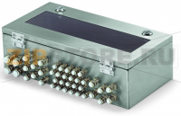 Корпус IP65; Нержавеющая сталь; ШxВxД (400x123x200 мм); 32 x M12, 13 x M16, 2 x M20 Wago 850-804/000-001