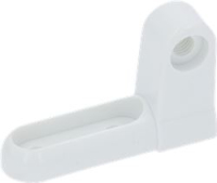 CERNIERA SUP.M8 BIANCA PLASTICA H=22X33
