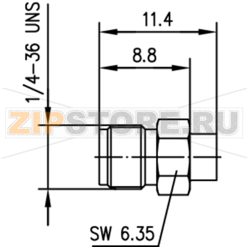 Разъем SMA, 50 Ом, 1 шт Telegärtner J01151A1181 