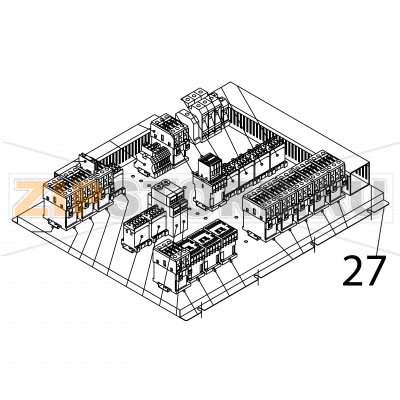 Switchboard support Fagor FI-2700I Switchboard support Fagor FI-2700IЗапчасть на деталировке под номером: 27Название запчасти Fagor на английском языке: Switchboard support FI-2700I.