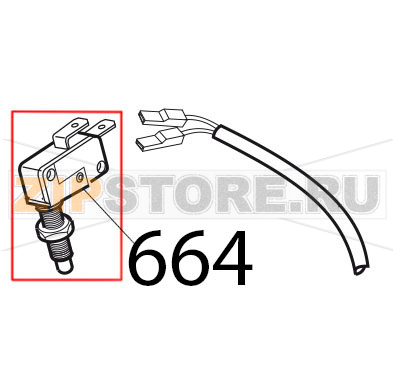 Micro interrutt. MN x affettatr Sirman Mirra 300 Micro interrutt. MN x affettatr Sirman Mirra 300Запчасть на деталировке под номером: 664