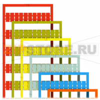 Маркировочная карта WMB; в картах; not stretchable; без печати; с креплением на защелке; красные Wago 793-501/000-005