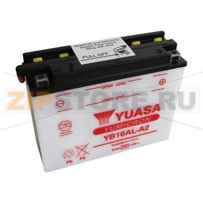 YUASA YB16AL-A2 Мото аккумулятор Yuasa YB16AL-A2 Напряжение АКБ: 12VЕмкость АКБ: 16Ah