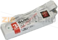 BLOC 3 PRISES 10/16A + INTERRUPTEUR