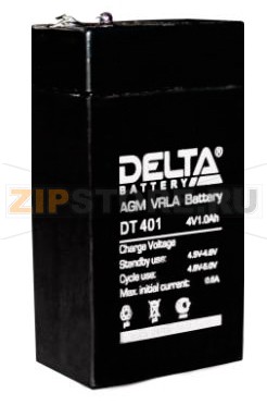 Delta DT 401 Свинцово-кислотный аккумулятор Delta DT 401 (характеристики):Напряжение - 4В; Емкость - 1Ач;Габариты: 35 мм x 22 мм x 69 мм, Вес: 0,104 кгТехнология аккумулятора: AGM VRLA Battery