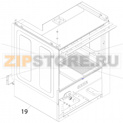 Left side panel Fagor AD-48 C Left side panel Fagor AD-48 CЗапчасть на деталировке под номером: 19Название запчасти Fagor на английском языке: Left side panel AD-48 C.