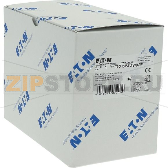 Выключатели главные, T3, 32 A, 3 модуля, 3-полюсн Eaton T3-3-15683/I2/SVB-SW 
