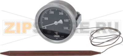 TELETERMOMETER BLACK ø 60 mm 0-500°C 