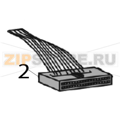 Printhead data cable RH Zebra 110PAX4 Printhead data cable RH Zebra 110PAX4Запчасть на деталировке под номером: 2