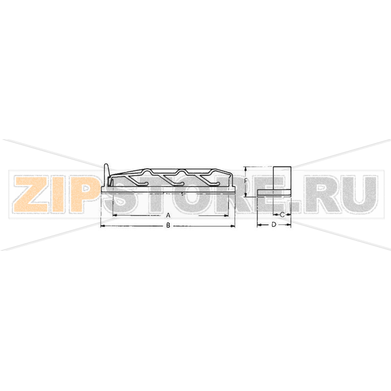 Зажим кабельный, плоский, с застёжкой, 1 шт PB Fastener 332-7122-500 