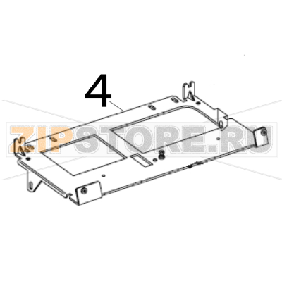 Mounting bracket for printhead LH Zebra 170PAX4 Mounting bracket for printhead LH Zebra 170PAX4Запчасть на деталировке под номером: 4