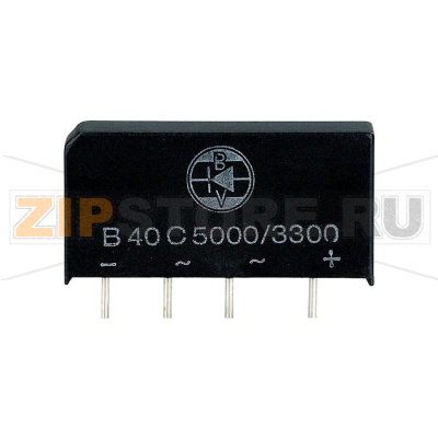 Мост диодный 5 А, 600 В, кремниевый, однофазный, корпус: SIL-4 Diotec B250C5000A 