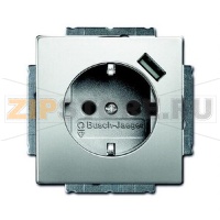 Розетка USB 16 А, 700 мА, сталь ABB 2CKA002011A6184