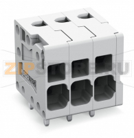 Клемма на печатную плату; 4 mm; Шаг контактов 5 мм; 10-пол.; Push-in CAGE CLAMP®; 4,00 mm; серые Wago 2624-1110