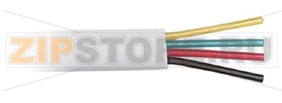 Hyperline UTC2x2x0.12-C2-PATCH-INDOOR (TC-4-WH) Кабель телефонный, плоский, 4 провода, многожильный, белый (100м) 