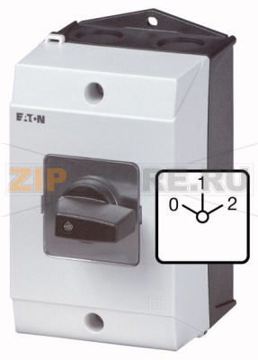 Переключатель полюсов, контакты: 8, 32 A, панель: 1-0-2, 60°, с фиксацией Eaton T3-4-8441/I2 