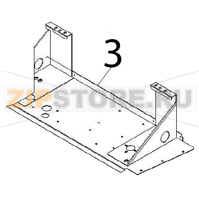 Foot holder LH Angelo Po FC1011G Foot holder LH Angelo Po FC1011GЗапчасть на деталировке под номером: 3