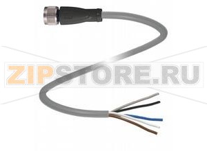 Кабель датчика-исполнительного устройства Female connector V1-G-1,5M-PUR Pepperl+Fuchs Описание оборудованияFemale cordset, M12