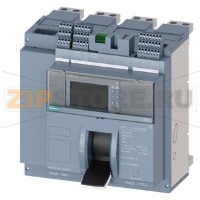 fixed-mounted molded case circuit breaker w. handle frame 1600; 4AUX and trip alarm switch S24; Icu "M" Icu=55kA @ 415V, 4-pole, left ETU660, LSIG, In=800A display, meas., comm. function Ir=320...800A Isd=0.6...10xIn, Ii=1.5...15xIn N conductor protec. ad