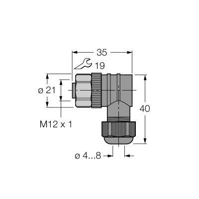Разъем разборный Turck BKV8240-0/9 