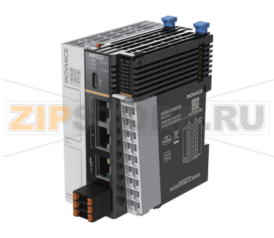 Контроллер 24 В/DC, 8xDI (NPN/PNP), 8xDO (NPN), 2xEthernet, 1xEtherCAT, 1xRS485, 1xType-C, 20 осей, CAM, 2xGE20, 16xGL20, IP20 Inovance AM522-0808TN-INT 