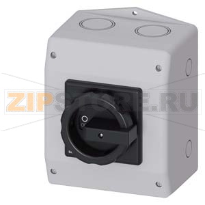 ГЛАВНЫЙ ВЫКЛЮЧАТЕЛЬ 4-ПОЛЮСА IU=63, P/AC-23A С 400 V=22KW 1 N TERMINAL ISOLATED SEALED, IP65 ROTARY MECHANISM BLACK METRIC THREAD Siemens 3LD2565-1TC51 
