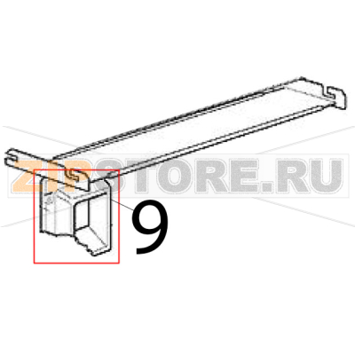 Bocchetta scarico ghiaccio Scotsman BF 80 Bocchetta scarico ghiaccio Scotsman BF 80Запчасть на деталировке под номером: 9