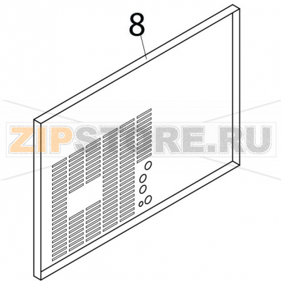 Back panel Brema M 800 Back panel Brema M 800Запчасть на деталировке под номером: 8Название запчасти Brema на английском языке: Back panel M 800.