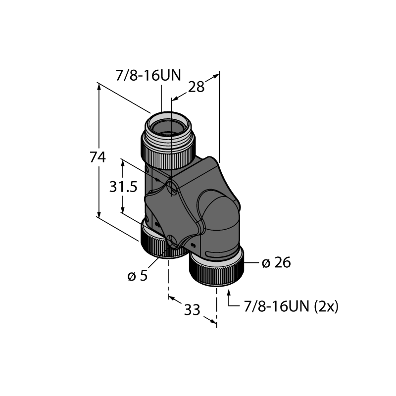 Разветвитель 2-х канальный Turck XSH-RSM-2RKM 40 