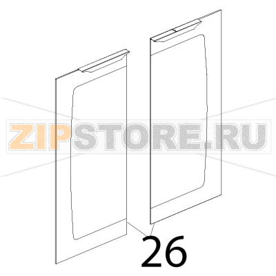 Vetro porta 299x692 nero Unox XL 135 Vetro porta 299x692 nero Unox XL 135Запчасть на деталировке под номером: 26