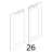 Vetro porta 299x692 nero Unox XL 135