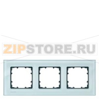 DELTA MIRO РАМКА 3-МЕСТНАЯ СТЕКЛО КРИСТАЛЬНЫЙ ЗЕЛЕНЫЙ 232Х90ММ Siemens 5TG1203