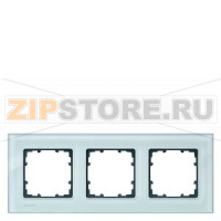 DELTA MIRO РАМКА 3-МЕСТНАЯ СТЕКЛО КРИСТАЛЬНЫЙ ЗЕЛЕНЫЙ 232Х90ММ Siemens 5TG1203