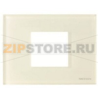 Рамка на 2 модуля, стекло белое ABB 2CLA247200N3001