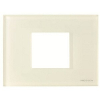 Рамка на 2 модуля, стекло белое ABB 2CLA247200N3001