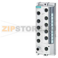 SIMATIC DP, СТАНЦИЯ РАСПРЕДЕЛЁННОЙ ПЕРИФЕРИИ PROFINET ET 200ECO PN: 8 ДИСКРЕТНЫХ ВХОДОВ (DI) =24В, 8 X M12, СТЕПЕНЬ ЗАЩИТЫ IP67 Siemens 6ES7141-6BG00-0AB0