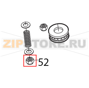 Dado zin. M5 autoblocc. PLL Sirman Apollo Dado zin. M5 autoblocc. PLL Sirman ApolloЗапчасть на деталировке под номером: 52