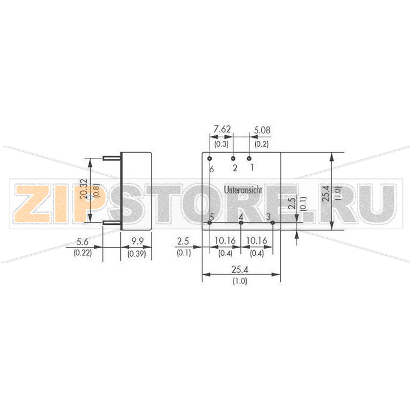 Преобразователь DC/DC, печатный монтаж, 48 V/DC, 5 V/DC, 3 A, 15 W Traco Power THN 15-4811WI 