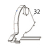 Label roll holder-LH Godex RT700