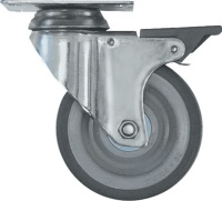 SWIVEL WHEEL WITH PLATE AND BRAKE