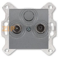 Розетка оконечная TV-R, сталь ABB 2CHH083503A6069