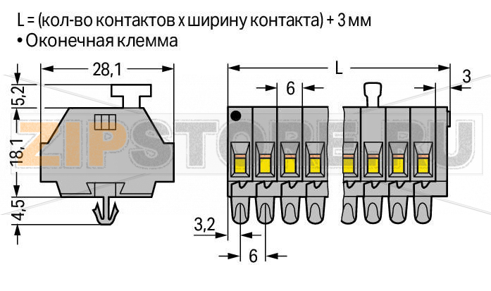 2-проводные клеммные колодки; 8-пол.; с одной стороны с нажимными кнопками; с защелкивающимися монтажными ножками; для толщины пластины 0,6 - 1,2 мм; Крепежное отверстие 3,5 мм O; 2,5 мм; CAGE CLAMP®; 2,50 mm; серые Wago 261-158/331-000 