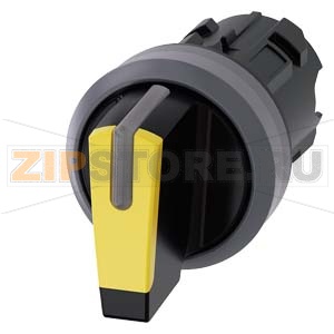 АКТУАТОР ПОВОРОТНОГО ПЕРЕКЛЮЧАТЕЛЯ С ВОЗМОЖНОСТЬЮ ПОДСВЕТКИ, 22MM, КРУГЛ., ПЛАСТИК С МЕТАЛЛИЧЕСКИМ ФРОНТАЛЬНЫМ КОЛЬЦОМ, РУКОЯТКА КОРОТКАЯ ЧЁРНАЯ С ЖЁЛТОЙ ВСТАВКОЙ, 3 КОММУТАЦИОННЫХ ПОЛОЖЕНИЯ: I&gt;O&lt;II, БЕЗ ФИКСАЦИИ, УГОЛ ПОВОРОТА РУКОЯТКИ 2X45 ГРАД.: 10:30Ч 