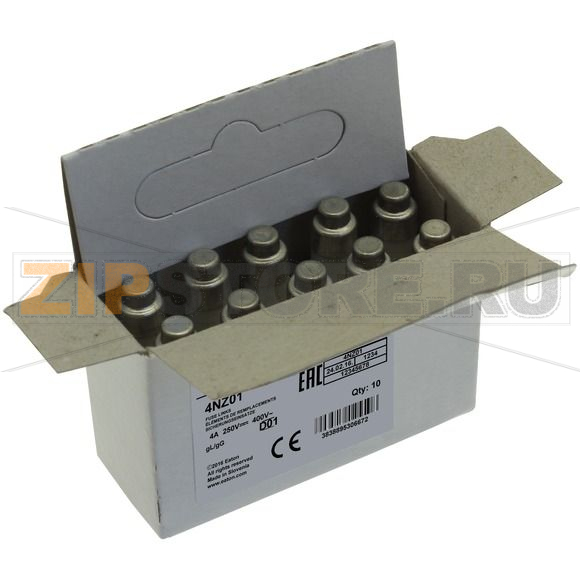 Предохранитель, 4 A, AC 400 В, 50 кА, D01, gL/gG, IEC с задержкой Eaton FUSE-D01 4A T GL/GG 400VAC 