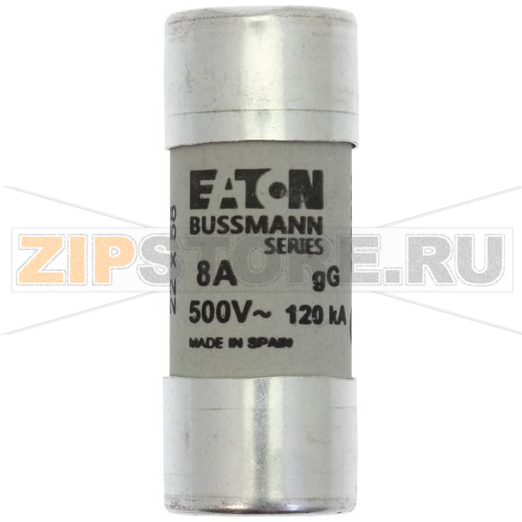 Предохранитель, 8 A, AC 690 В, 80 кА, 22x58 мм, gL/gG, IEC Eaton CYLINDRICAL FUSE 22x58 8A GG 6 