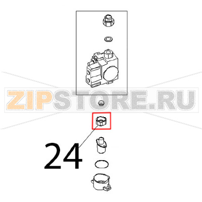 Raccordo s/bicono 3/4, Ø: 16 Angelo Po FX101G2 Raccordo s/bicono 3/4, Ø: 16 Angelo Po FX101G2Запчасть на деталировке под номером: 24